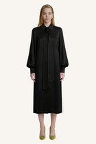 Tie-Neck Shirt Dress