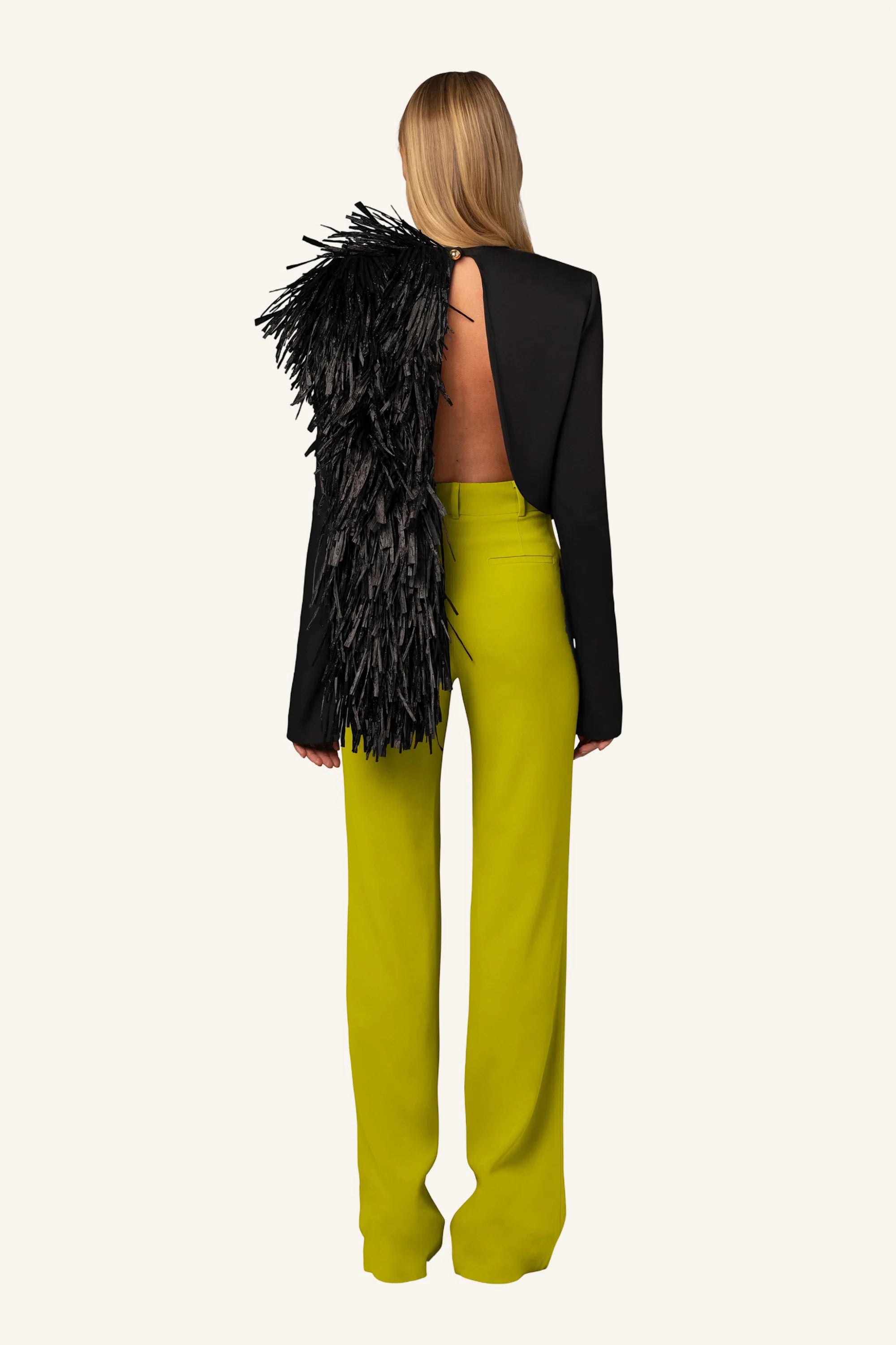 Open Back Raffia Top