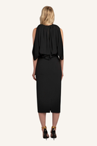 Plunge Neck Midi Dress