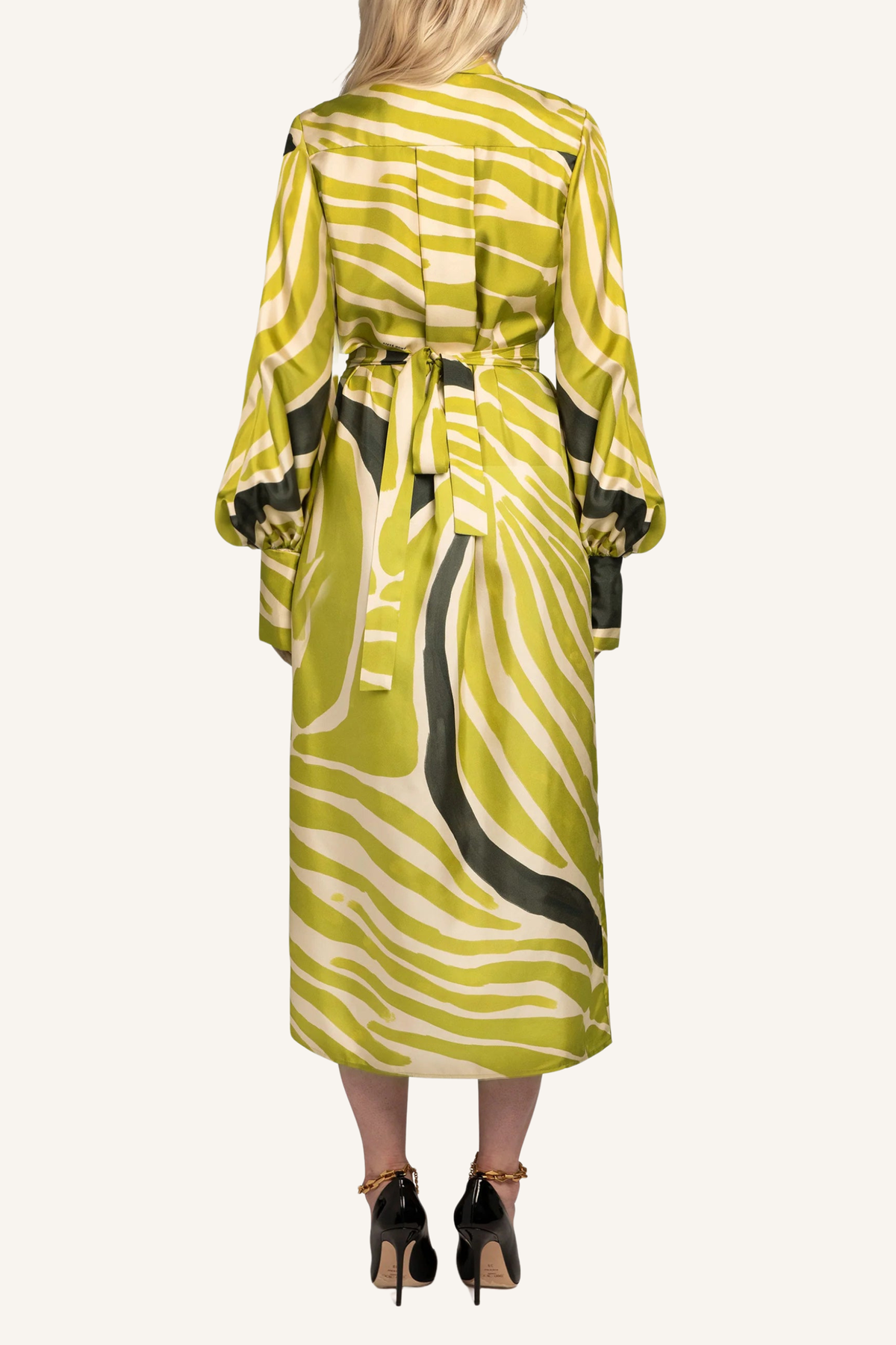 Tie-Neck Shirt Dress