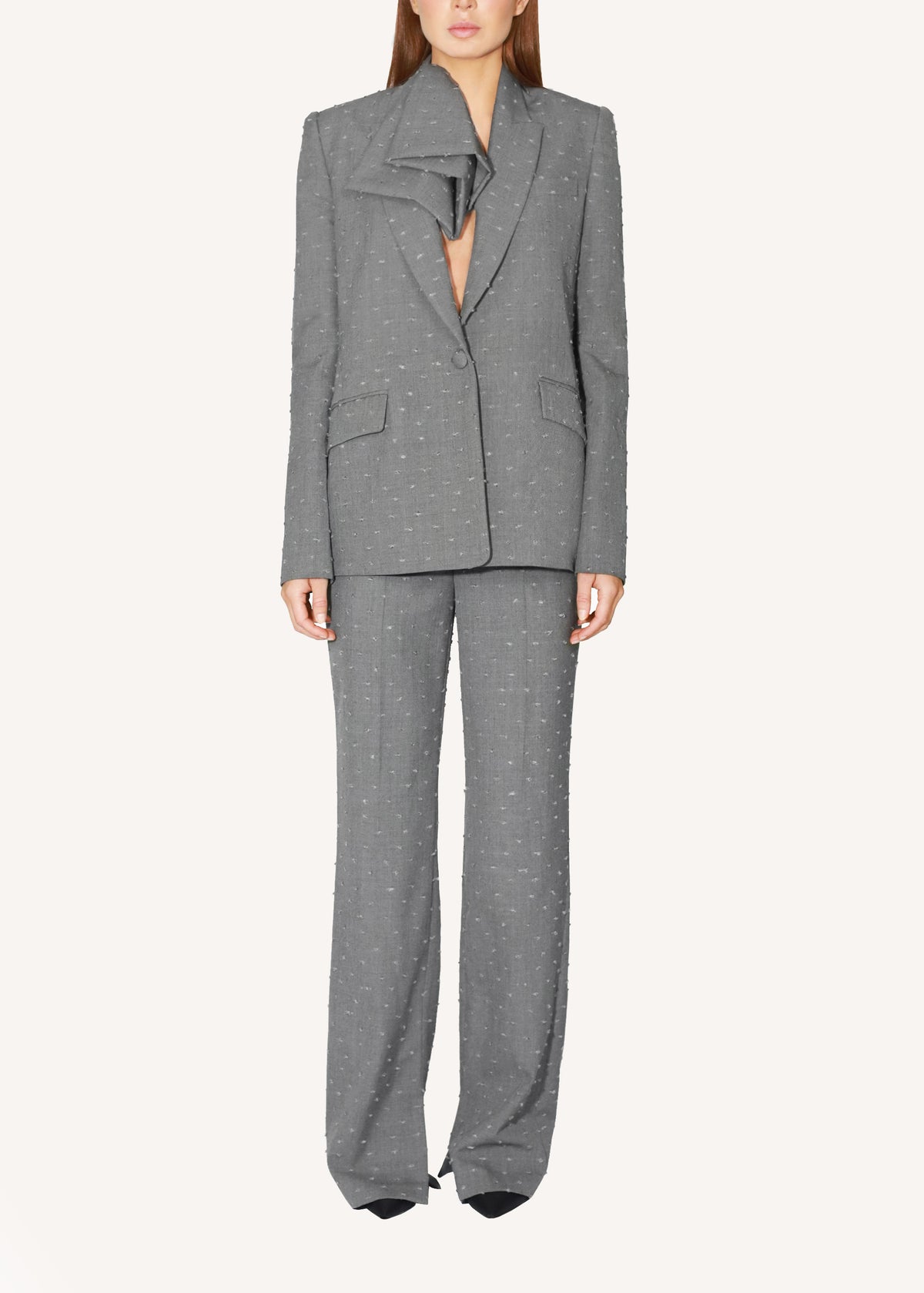 Ruffle Collar Blazer