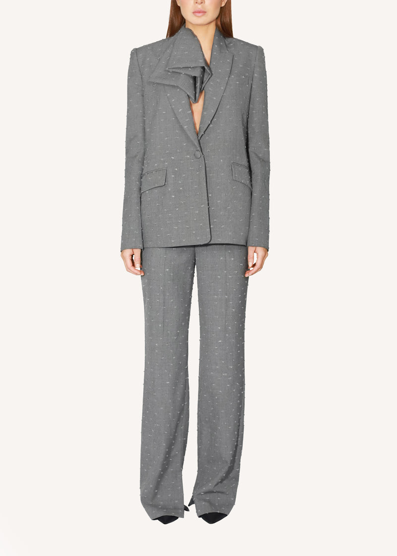 Ruffle Collar Blazer