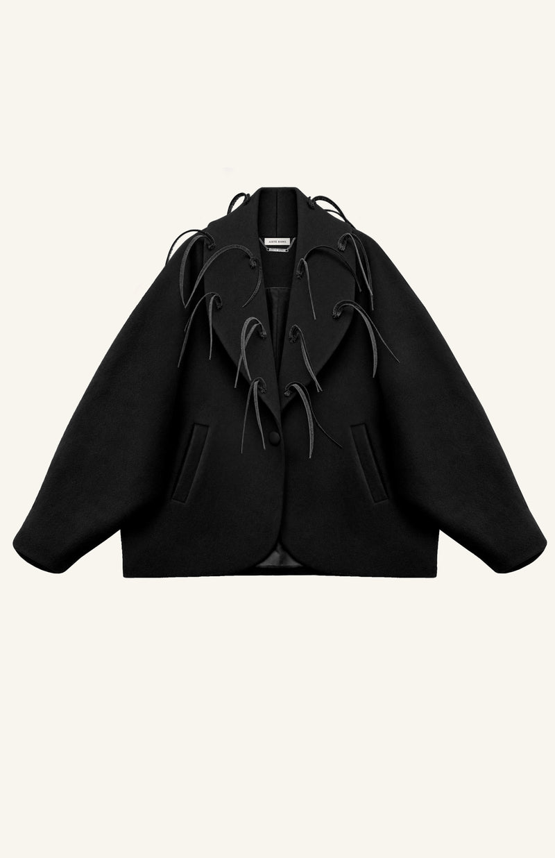 Zipper Feather Coat