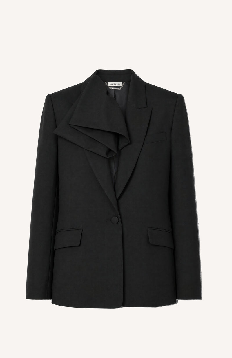 Ruffle Collar Blazer