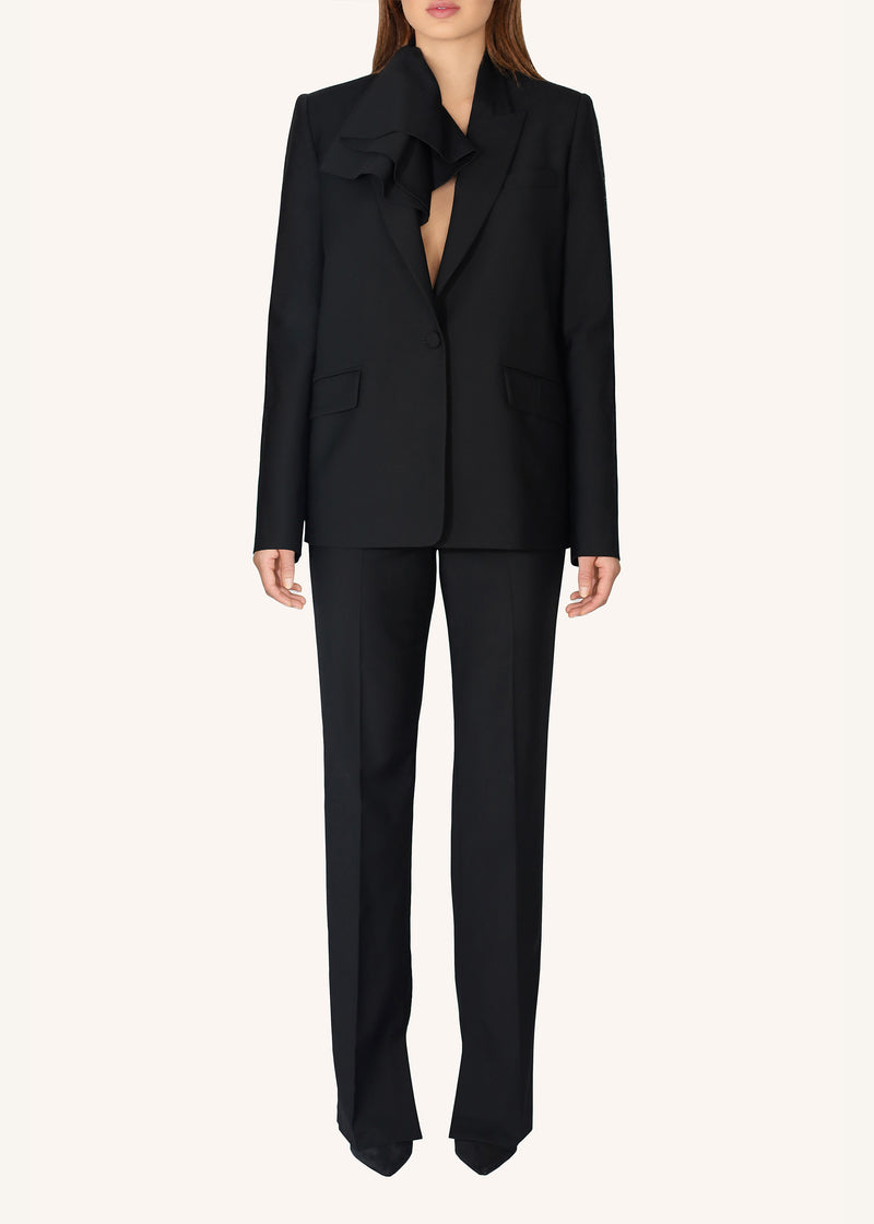 Ruffle Collar Blazer