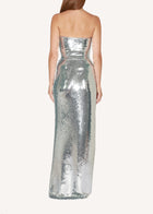 Hip Drape Sequin Gown