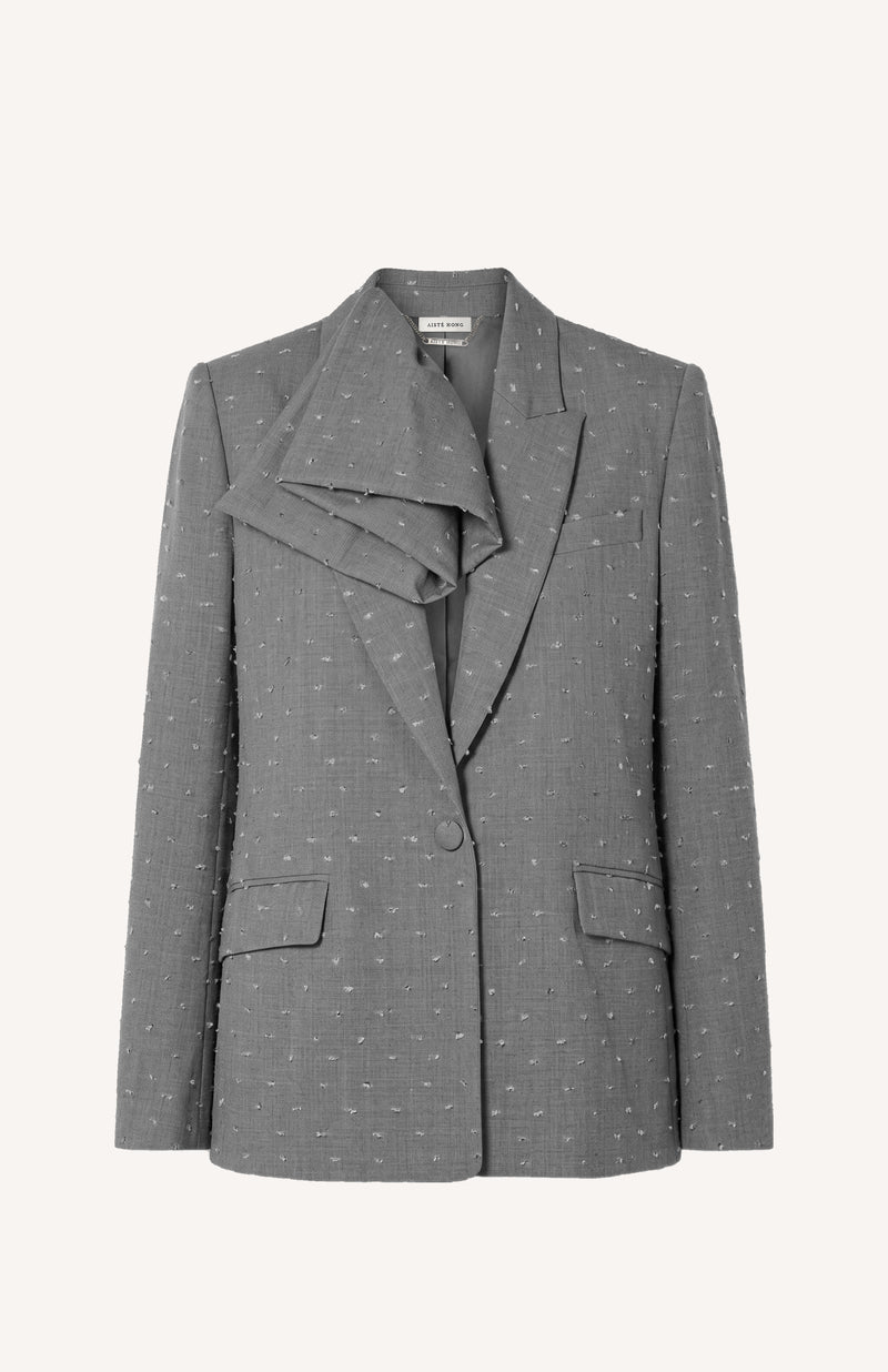 Ruffle Collar Blazer