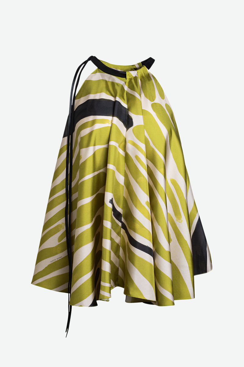 Printed Leather Trim Halter