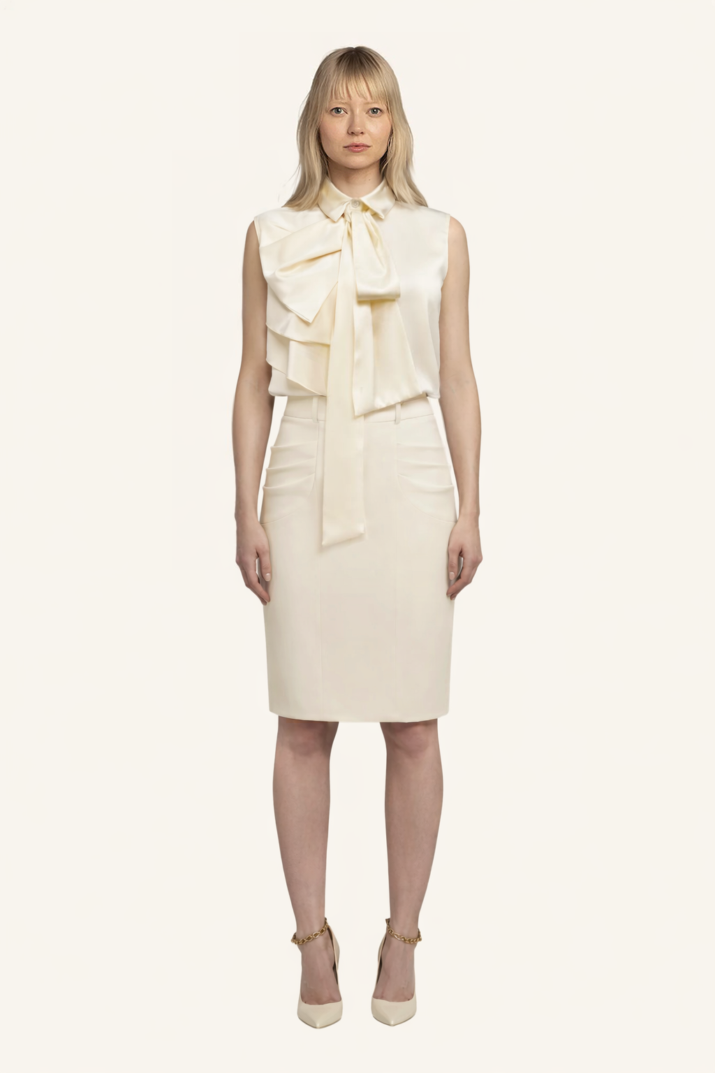 Ruffle Tie-Neck Top
