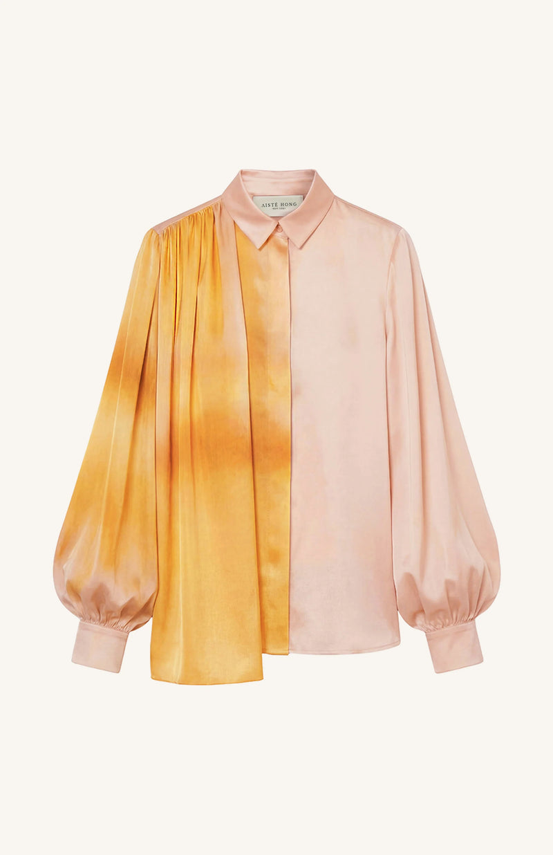 Printed Draped Shoulder Shirt