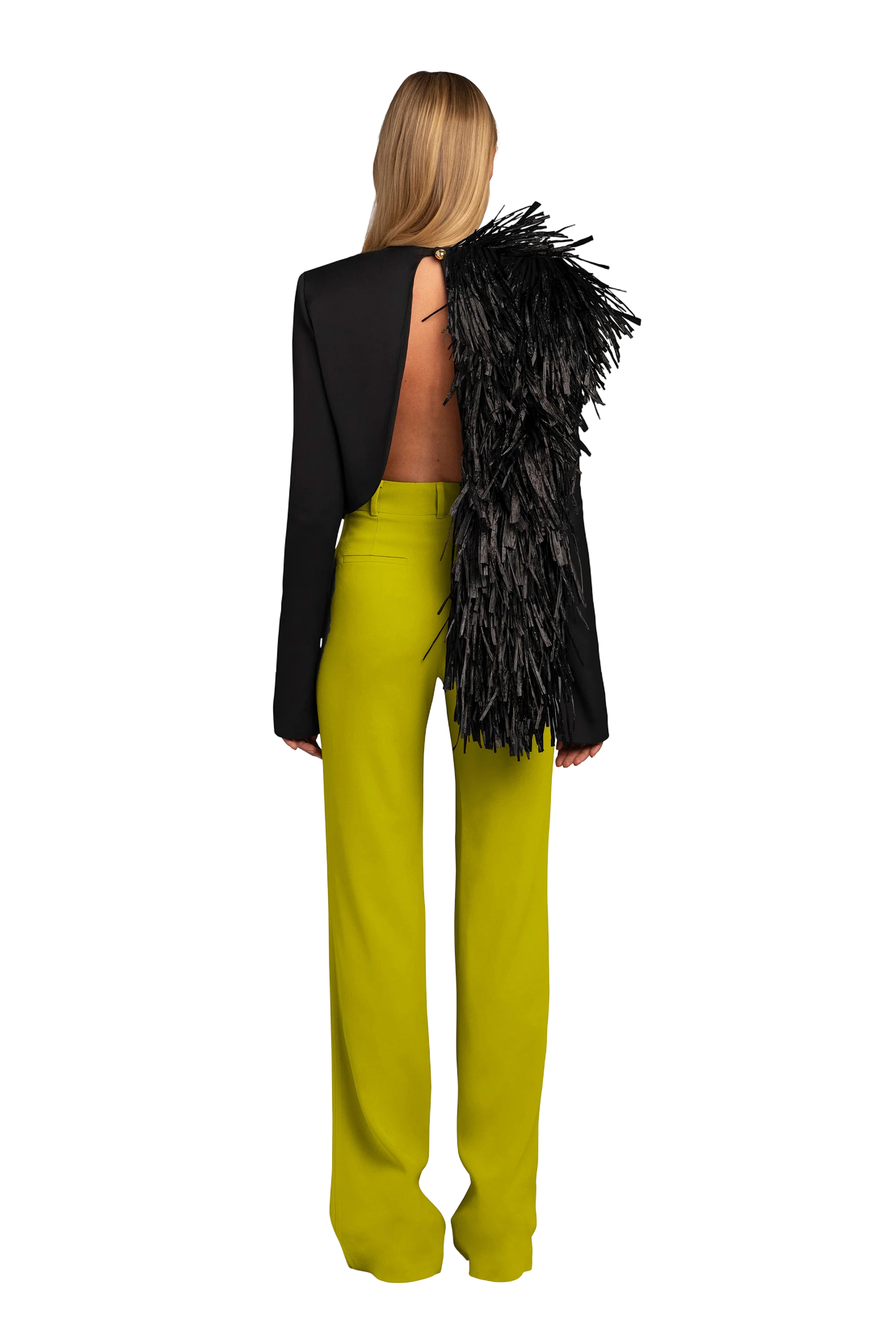 Open Back Raffia Top