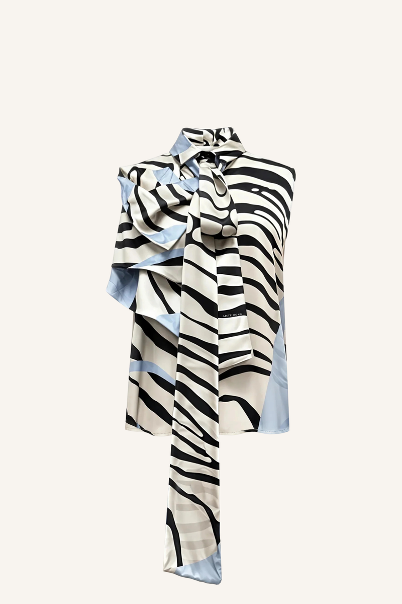 Ruffle Tie-Neck Top