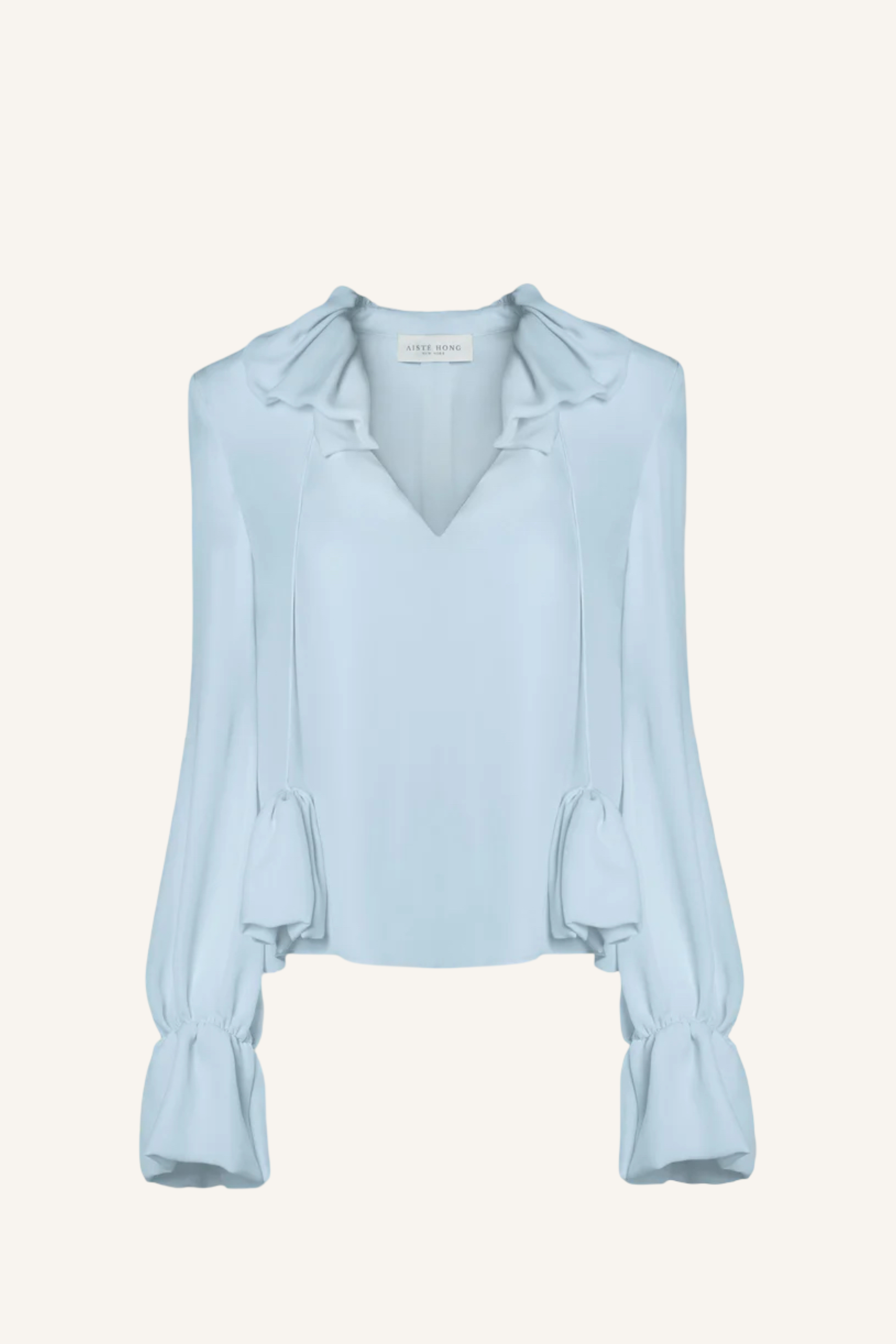 Aiste Hong Ruffle Tie-Neck Blouse