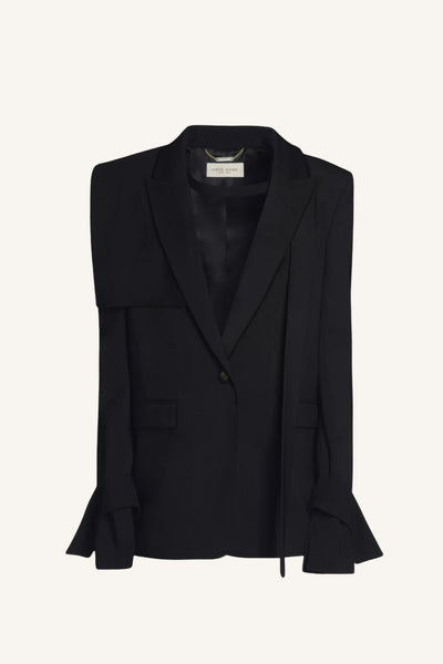 Asymmetric Back Flap Blazer