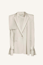 Asymmetric Back Flap Blazer