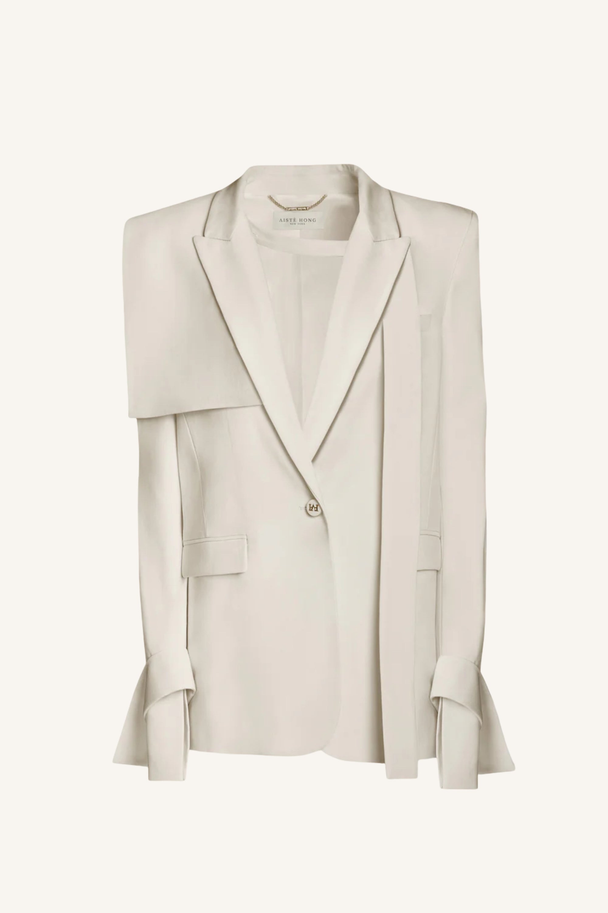 Asymmetric Back Flap Blazer