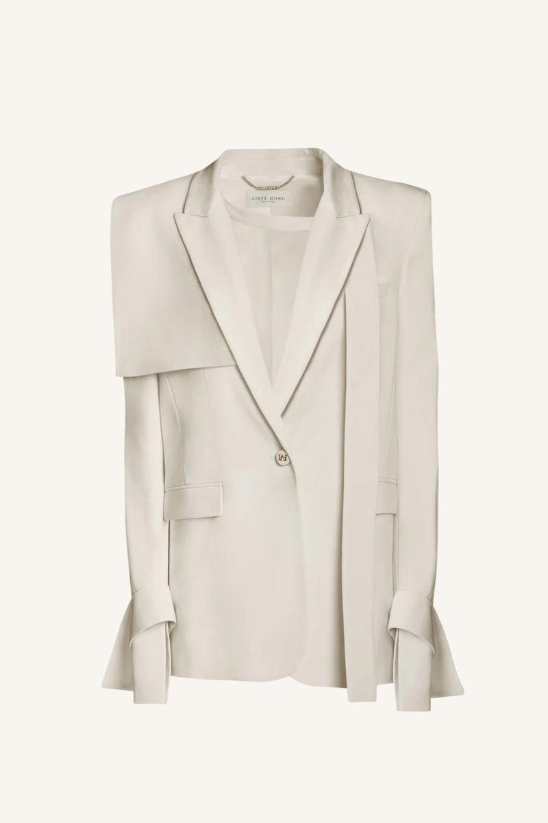 Asymmetric Back Flap Blazer