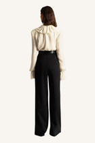 Ruffle Tie-Neck Blouse