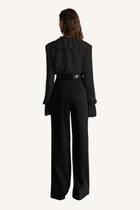 Ruffle Tie-Neck Blouse