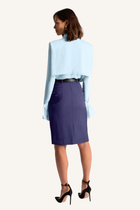 Draped Hip Pencil Skirt