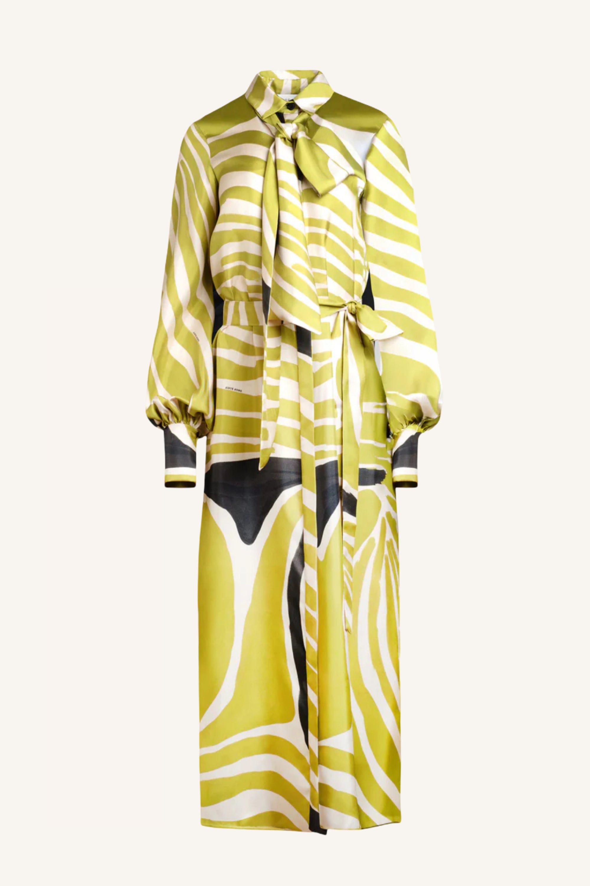 Tie-Neck Shirt Dress