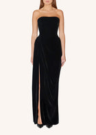 Hip Drape Velvet Gown