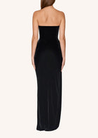 Hip Drape Velvet Gown