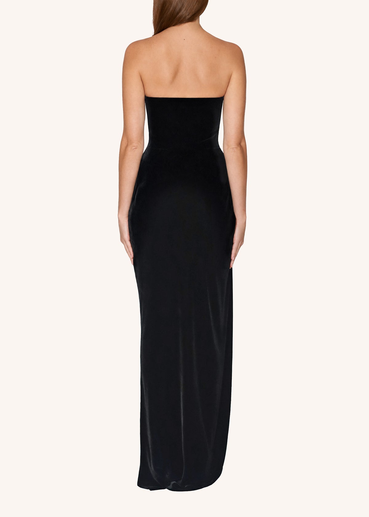 Hip Drape Velvet Gown
